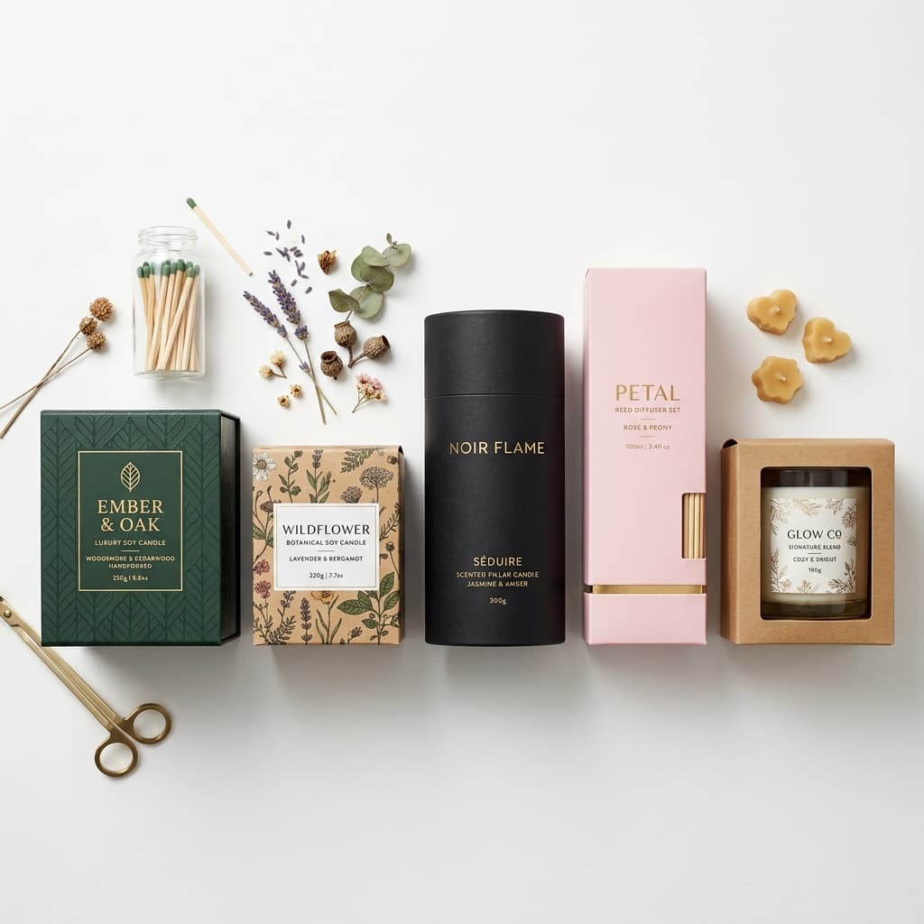 Rigid Boxes vs Folding Cartons vs Tubes: Candle Packaging Compared (2026)