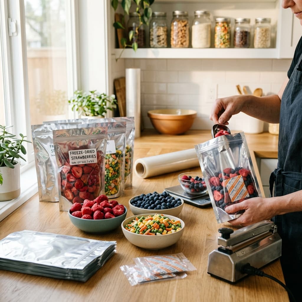 Mylar Bags for Freeze-Dried Food: Storage Guide, Shelf Life & Best Practices (2026)