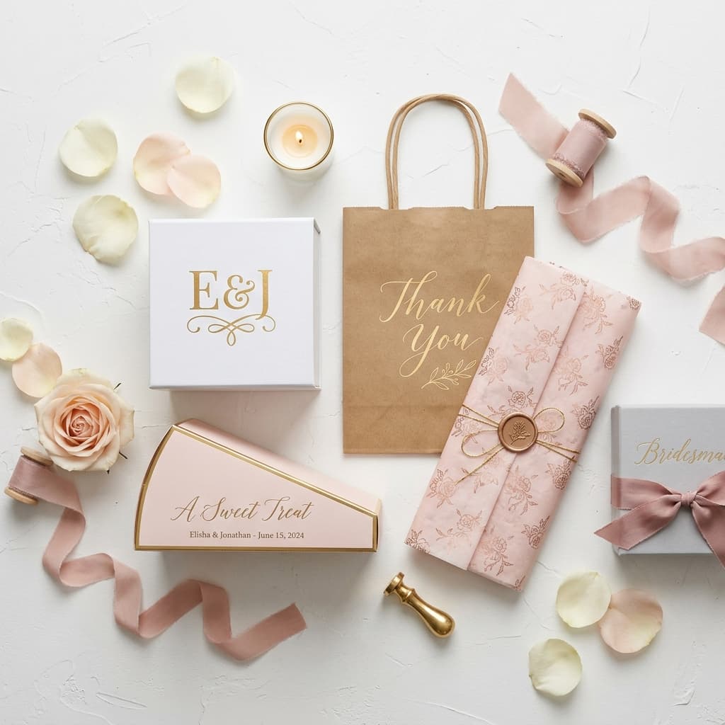 Custom Wedding & Event Packaging: Favor Boxes, Gift Bags & Cake Boxes (2026)