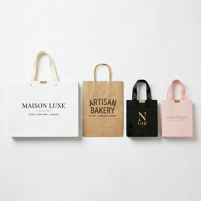 Flat Handle Paper Bags