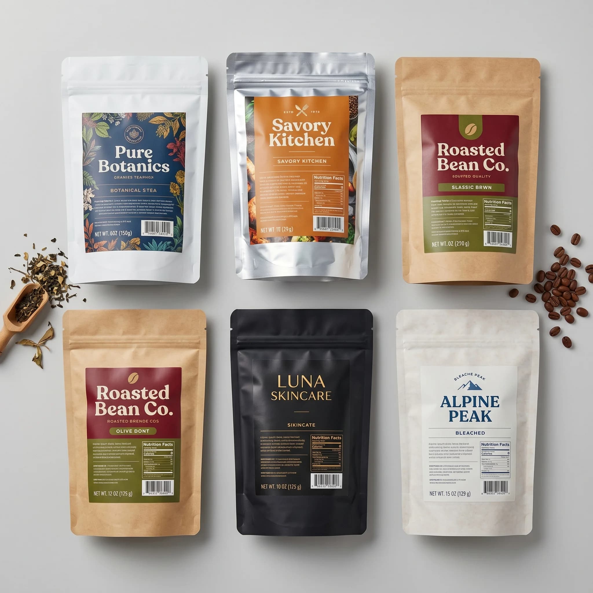 Kraft Stand-Up Pouches