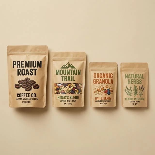 Kraft Stand-Up Pouches