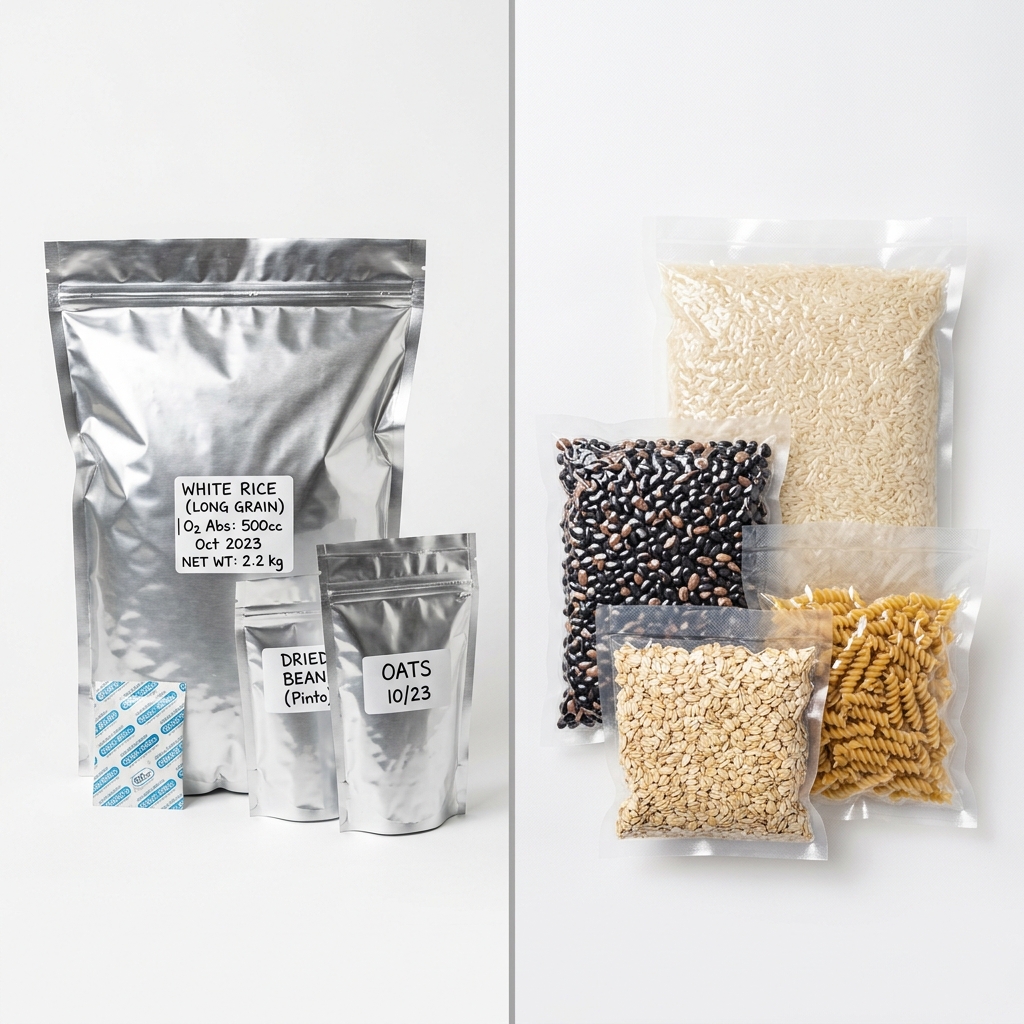 Mylar Bags vs Vacuum Seal: Which Is Better for Food Storage?