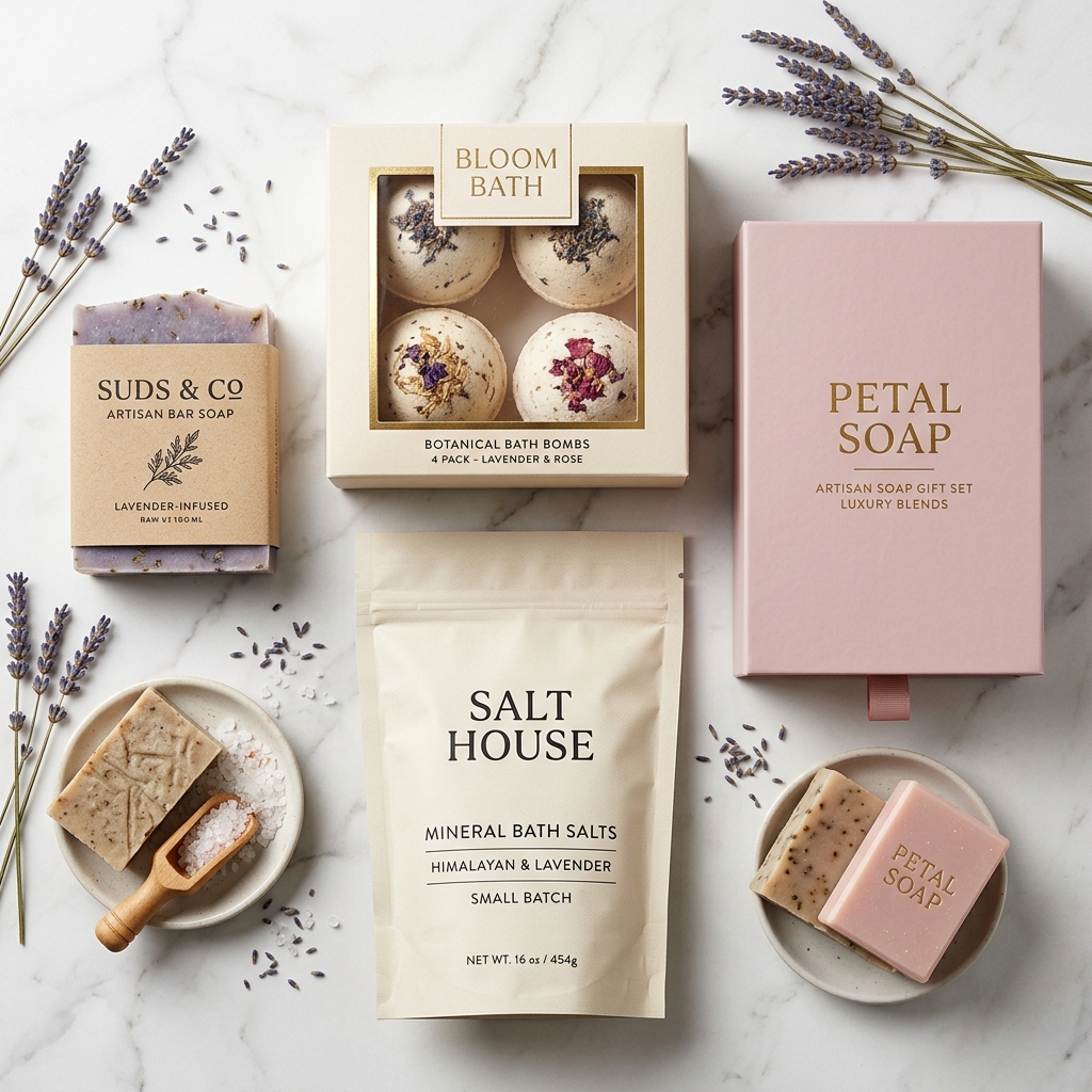 Custom Soap Packaging: Wraps, Boxes, Sleeves & Bath Product Containers (2026)