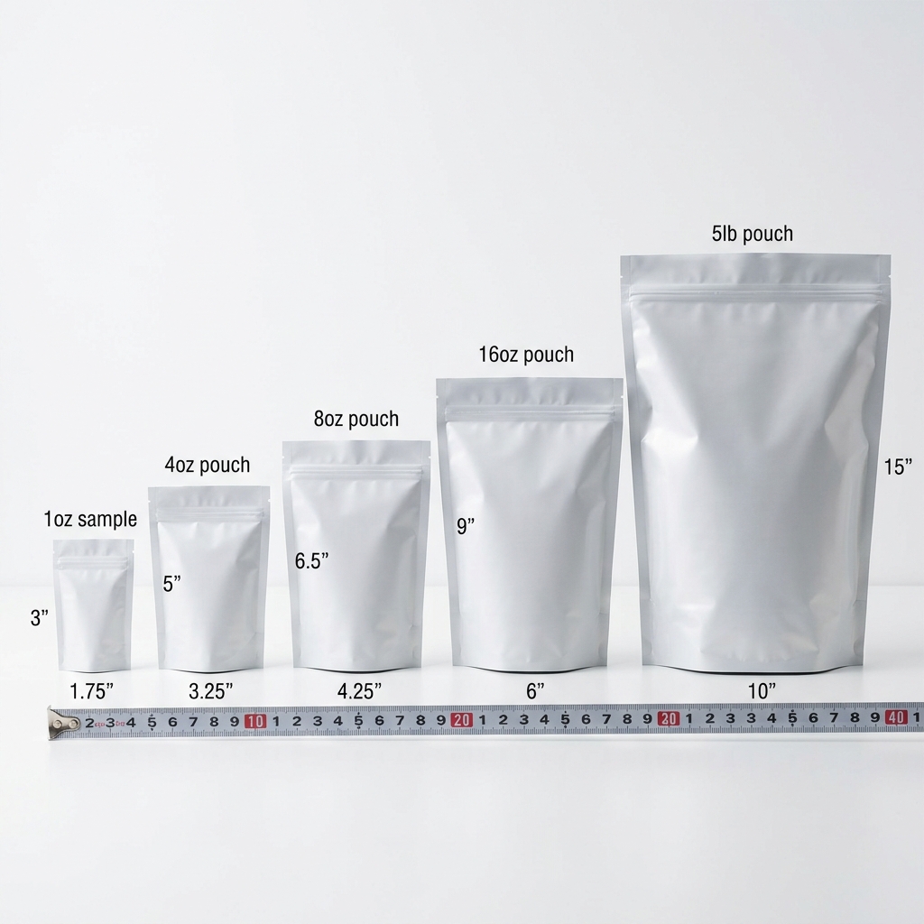 Stand-Up Pouch Sizes: Capacity Guide from 1 oz to 5 lb (2026)
