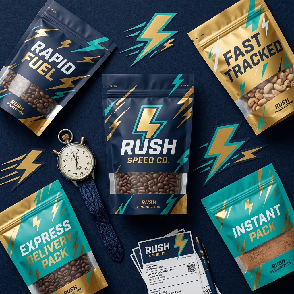Rush production mylar bags — 5-7 business day delivery